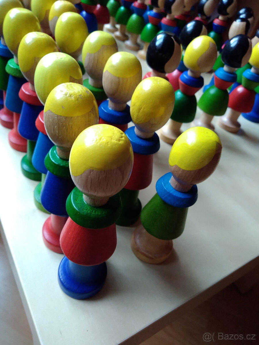 Dřevěné figurky - panáčci a panenky- NOVÉ - 2