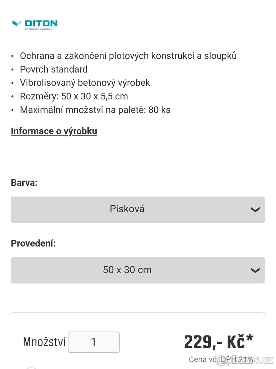 Stříška na plot Diton - 2