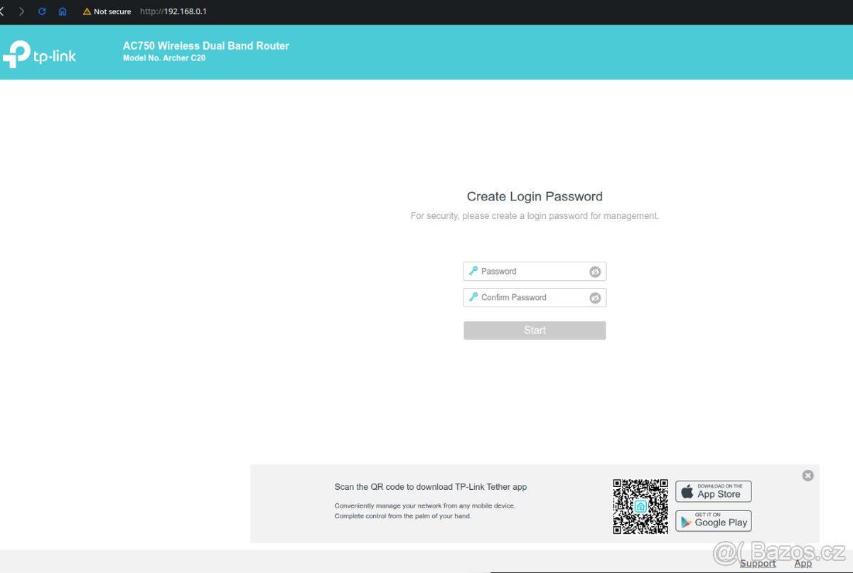 prodám WiFi ethernet router TP-Link Archer C20 EU v.6.0 - 2