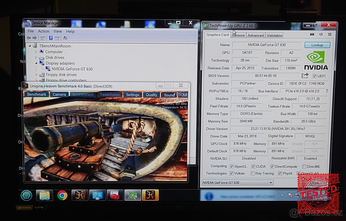 retro otestovany Geforce GT630 2GB PCI-E - 2