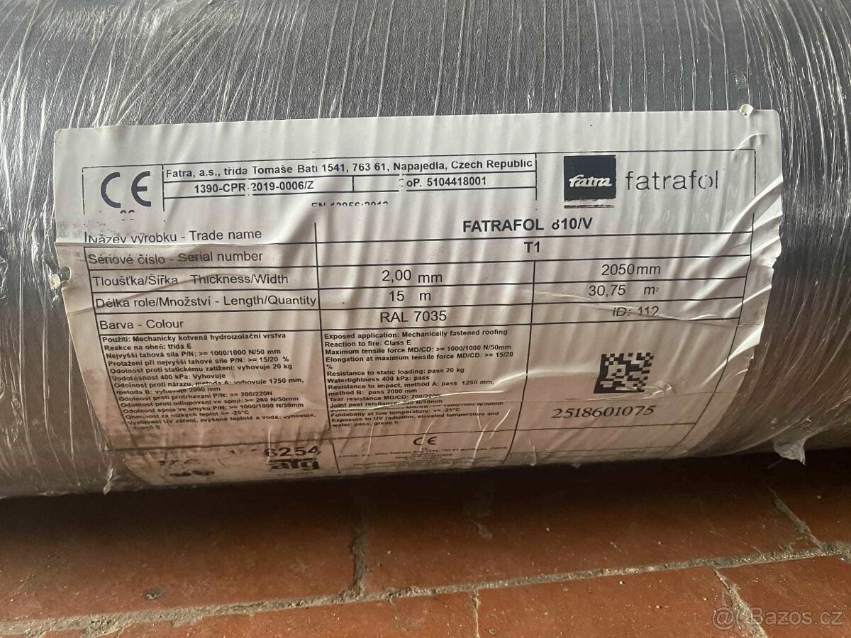Fatrafol střešní folie na strechu nebo jezírka 2mm - 2