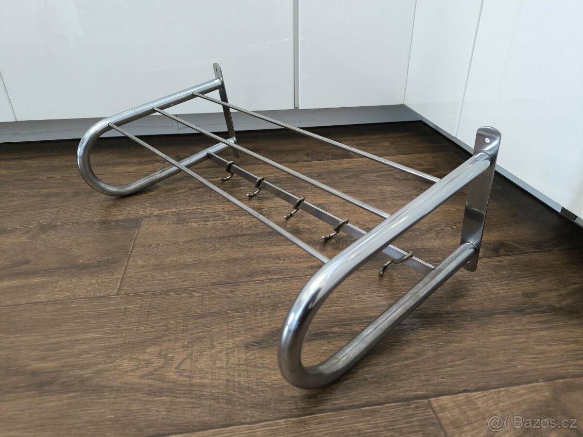 Funkcionalistický chromový věšák - 50. léta - 2