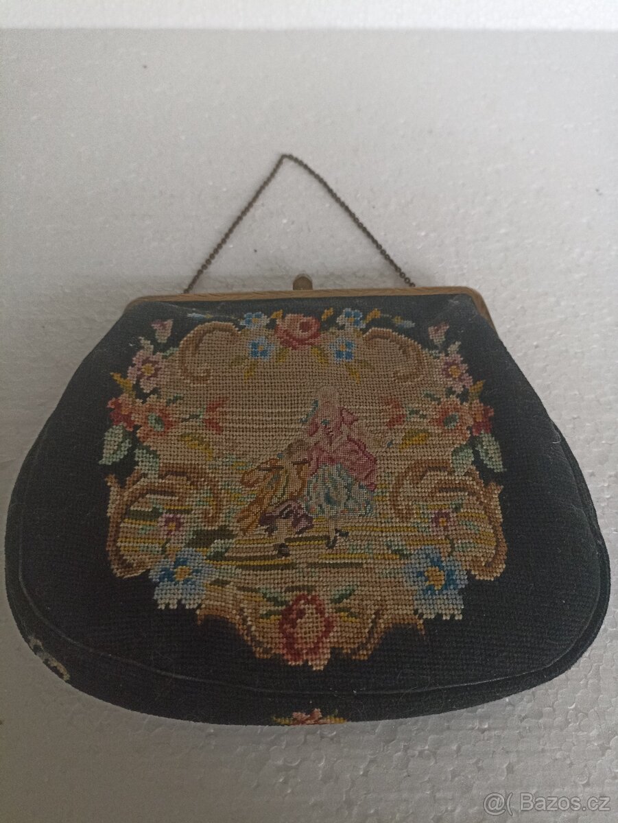 Starožitná gobelínová kabelka - 2
