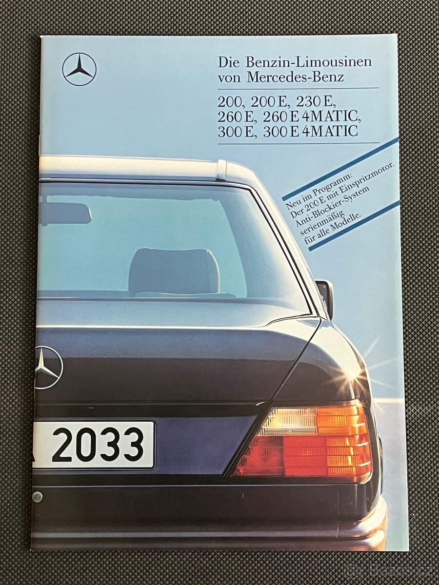 Mercedes E řada W124 prospekt a příslušenství - 2