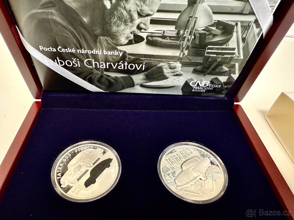 STŘÍBRNÁ MINCE A MEDAILE OSOBNÍ AUTOMOBIL TATRA 603 - 2