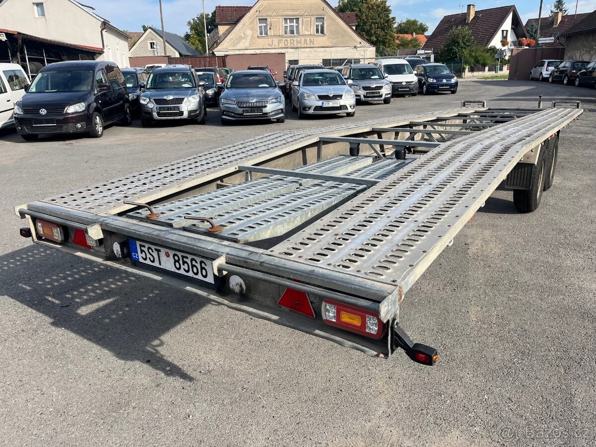 Dvouplato autopřepravník vozík plato přívěs 3500kg - 2