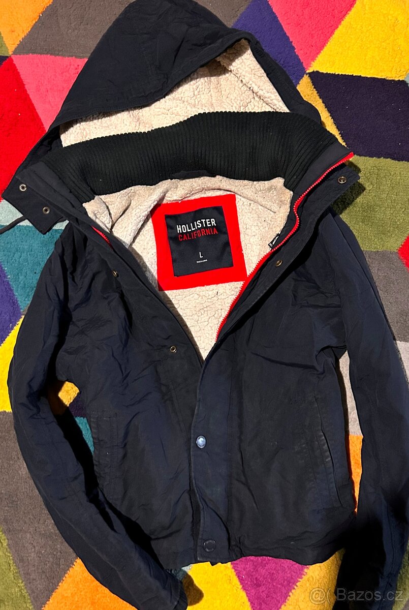 HOLLISTER PÁNSKÁ NAVY ZIMNÍ BUNDA L - 2