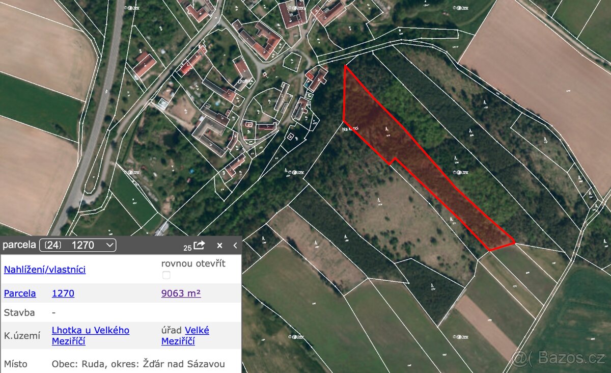 Prodej lesů v k.ú. Lhotka u Velkého Meziříčí - 2