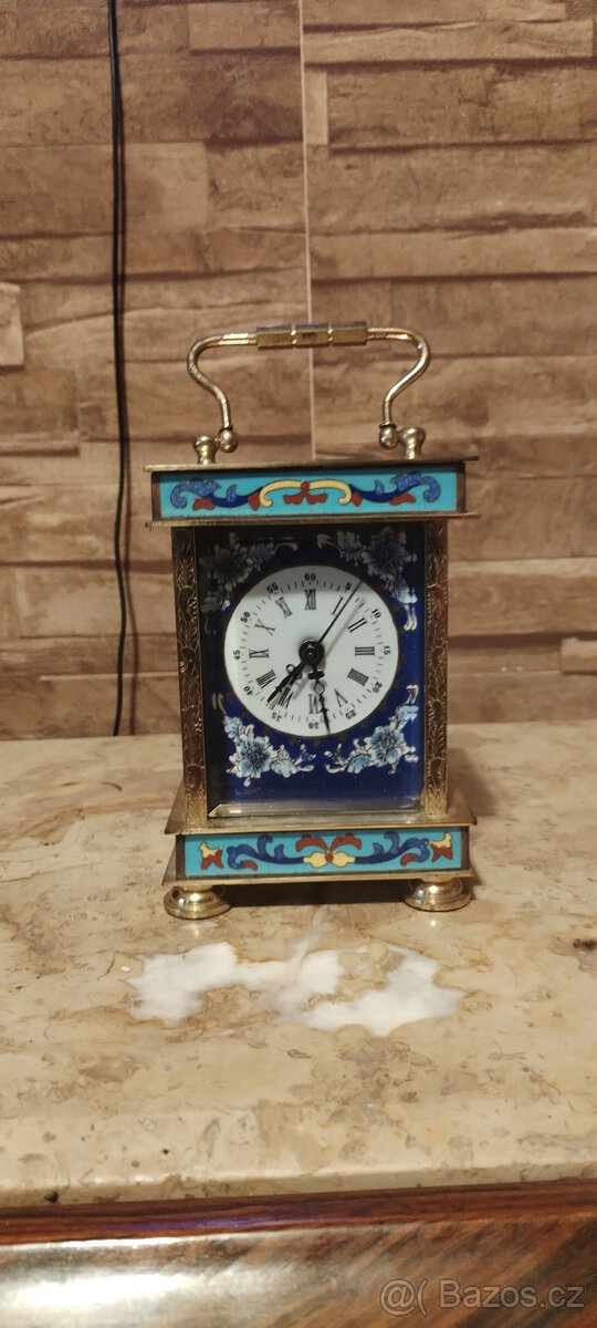 Prodám 2x stolní hodiny Cloisonne Perfektní stav. - 2