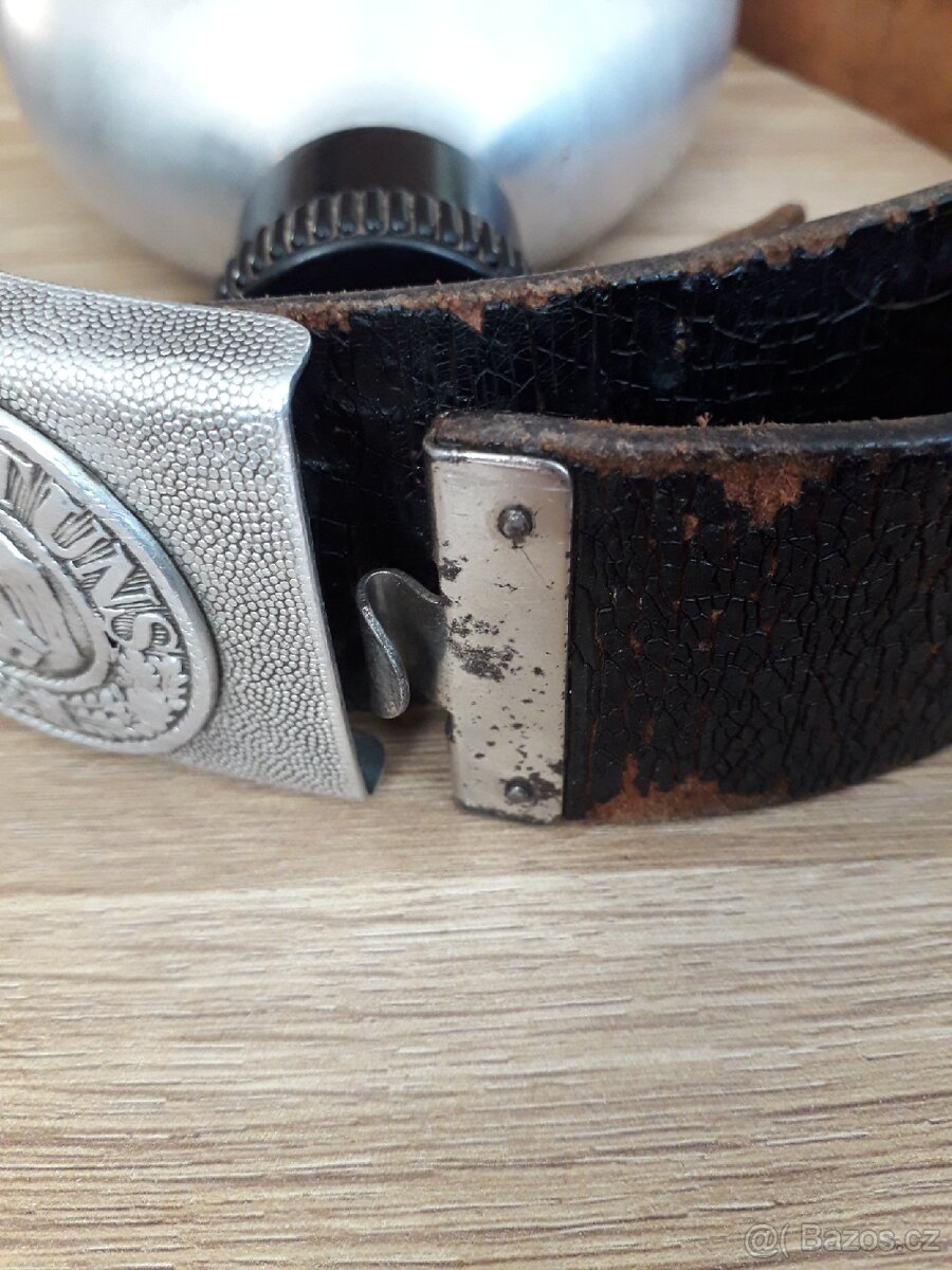 Opasek vychazkovej Wehrmacht lahev Original - 2