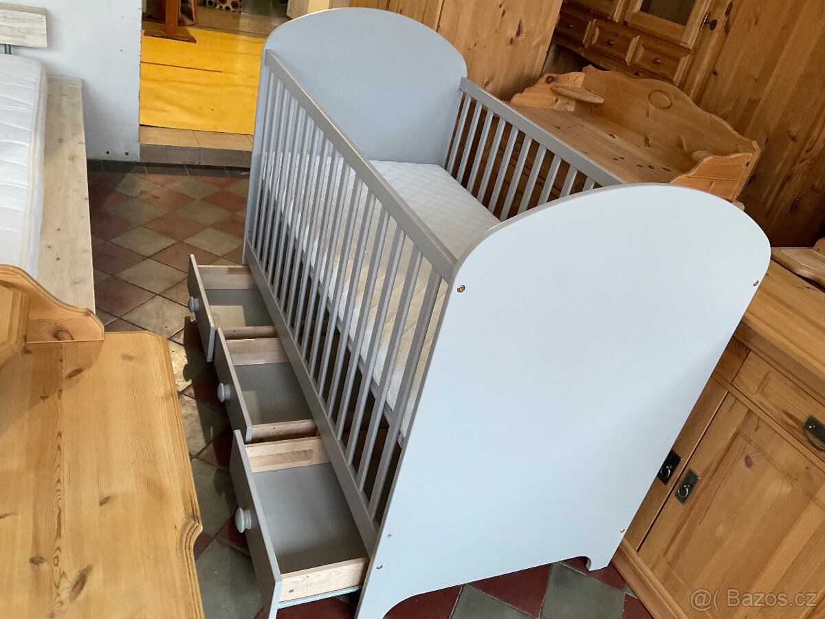 Dětská postýlka se šuplaty IKEA - 2