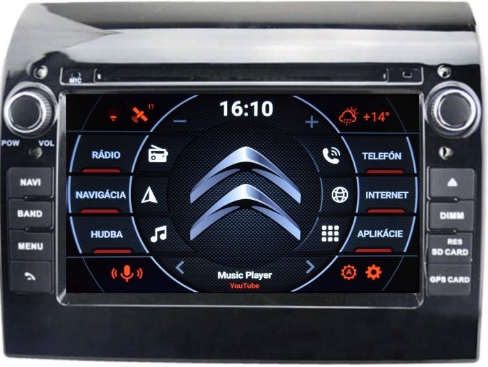 DUCATO JUMPER BOXER dotykova Navi Android WiFi USB Bluetooth - 2