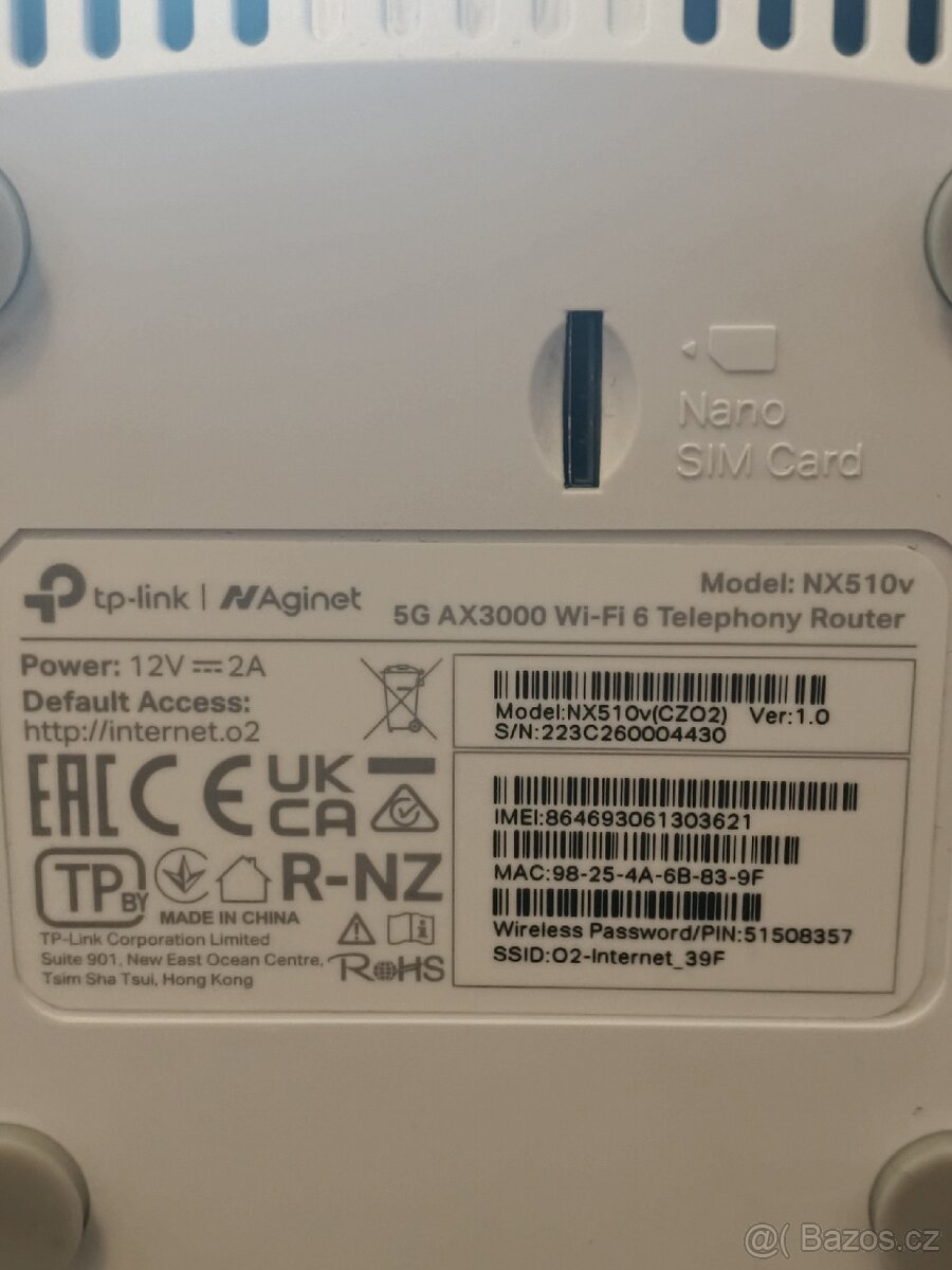 5G modem / router TP-Link NX510v (O2 5G Box) - 2