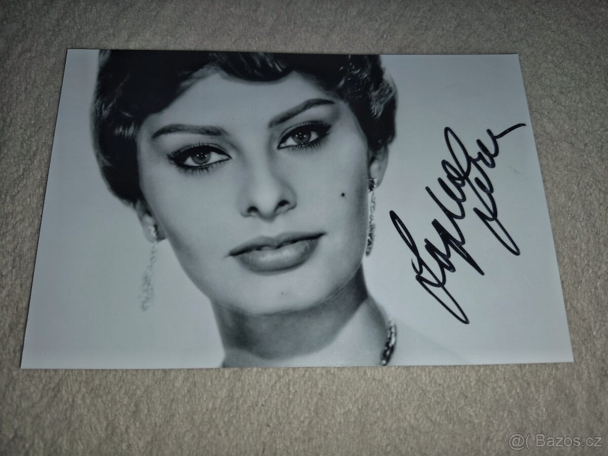 Autogram Sophia Loren - 2