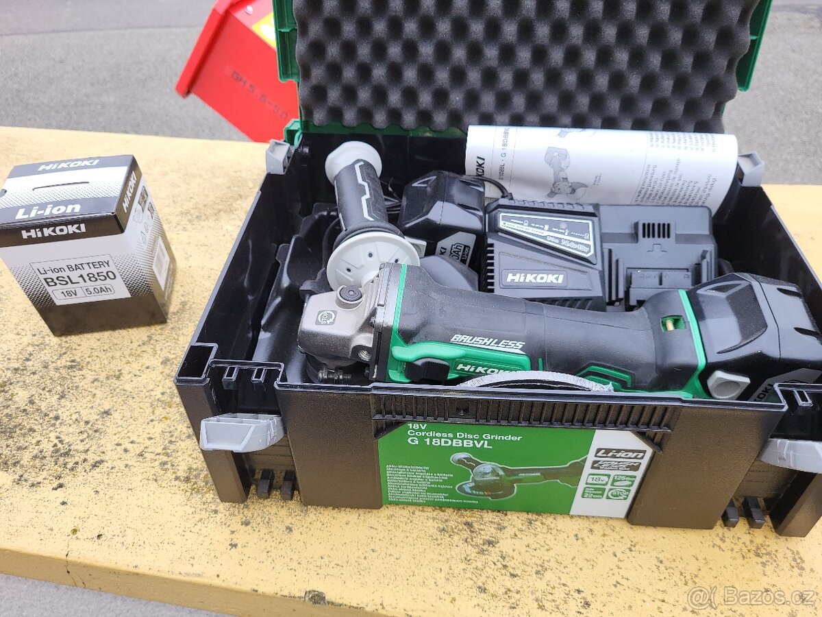 Aku úhlová bruska HiKoki 125mm....Nová - 2