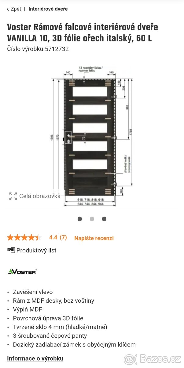 Prodám nové interiérové dveře - 2