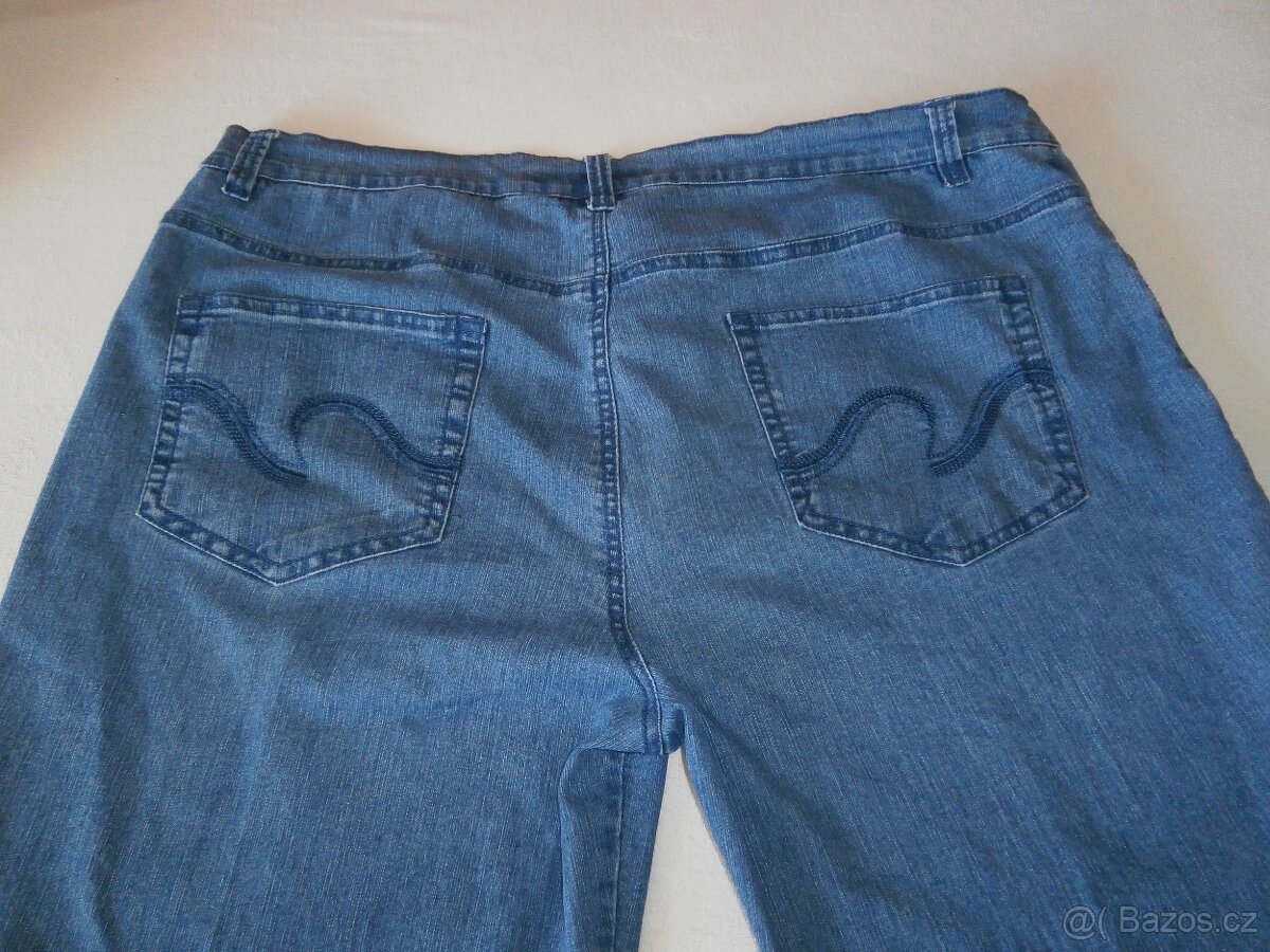 KALHOTY DÁMSKÉ / džíny / 3/4, vel. 52 . - 2