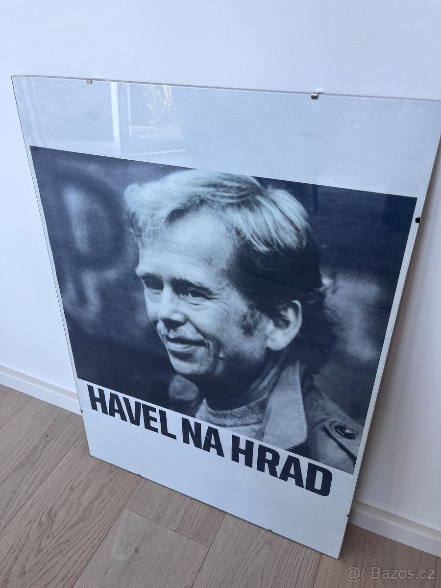 Havel na Hrad — zarámovaný reprint plakátu (43 × 59,5 cm) - 2