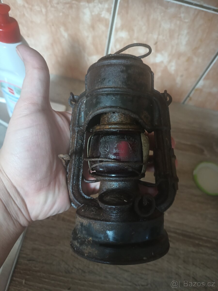 Stará německá lampa Feuerhand -Atom 75 - vzácná - 2