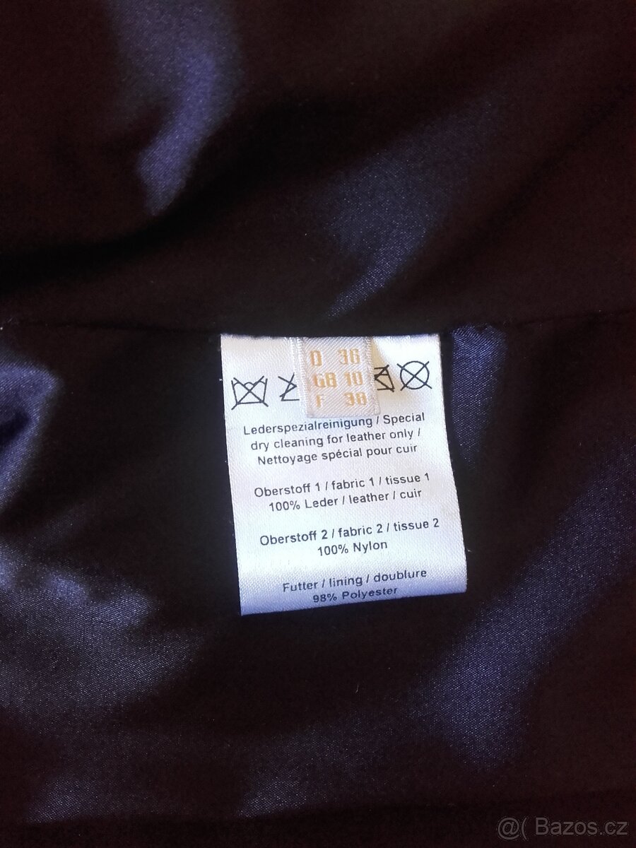 Bunda z opravdové kůže světlá vel. 36 - 2