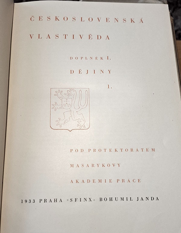 Československá vlastivěda II. - X. - 2