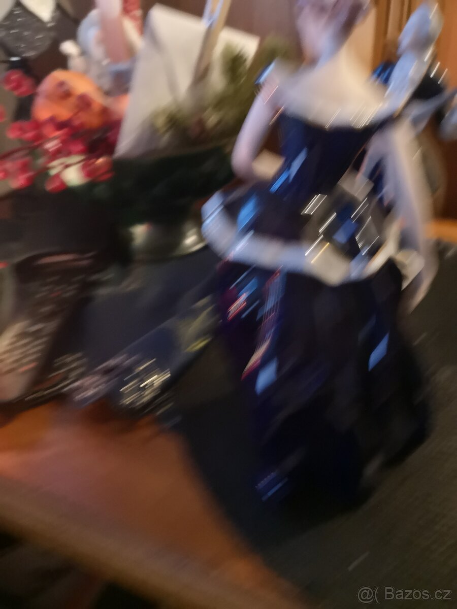 porcelánové sošky DUX v kobaltu - 2