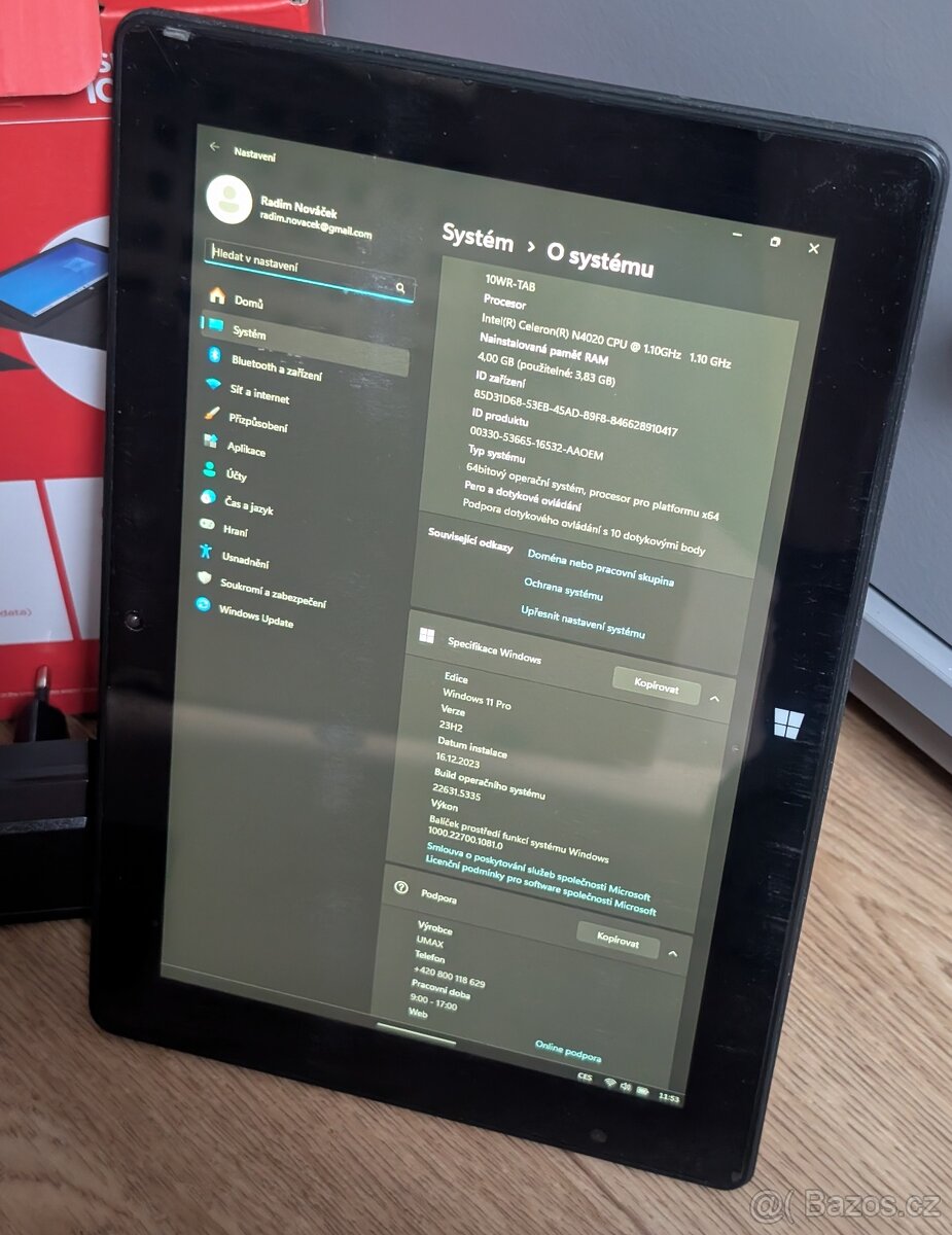 Tablet / Notebook Umax 10wr - 2