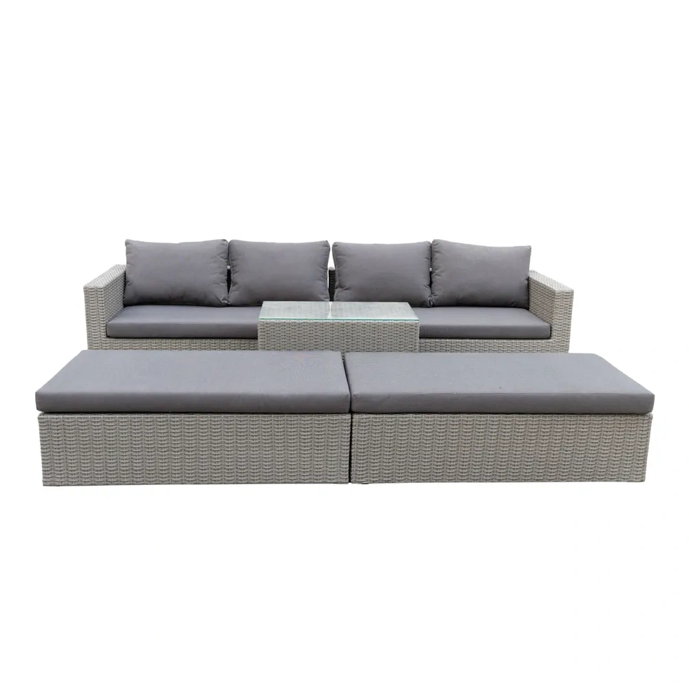 Zahradní lounge set Drammen šedý nový - 2