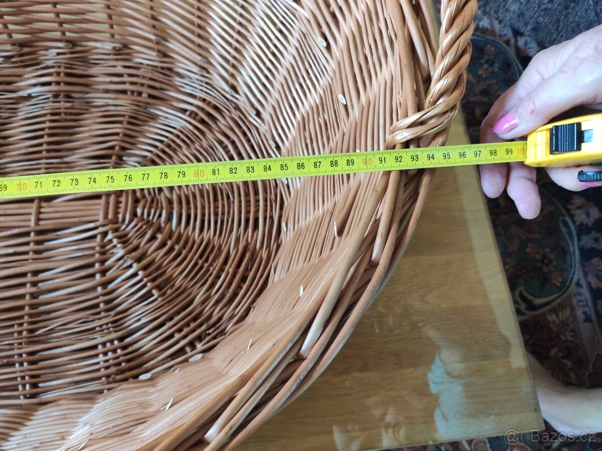 Velký proutěný koš (na miminko) - 2