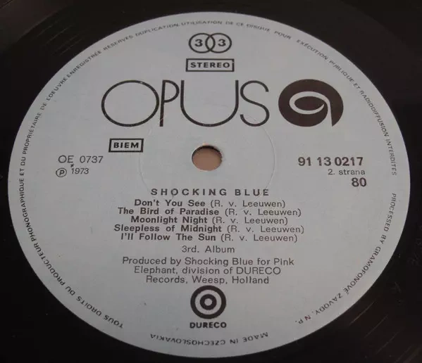Shocking Blue 3rd Album : Green Labels Vinyl - 2