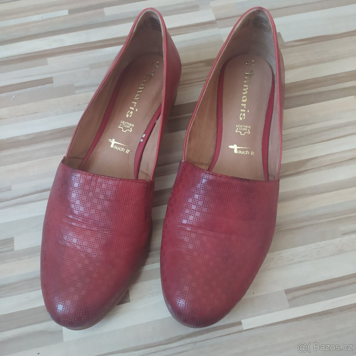 DÁMSKÉ MOKASÍNY | BORDÓ ČERVENÉ - 2