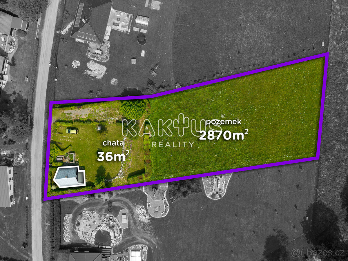 Prodej pozemku s možností výstavby RD o ploše 2870 m² v obci - 2