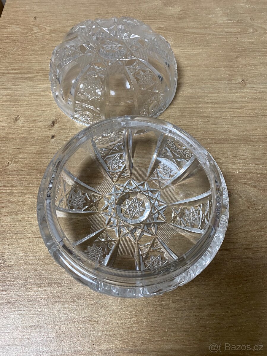 Skleněná dóza a miska - 2
