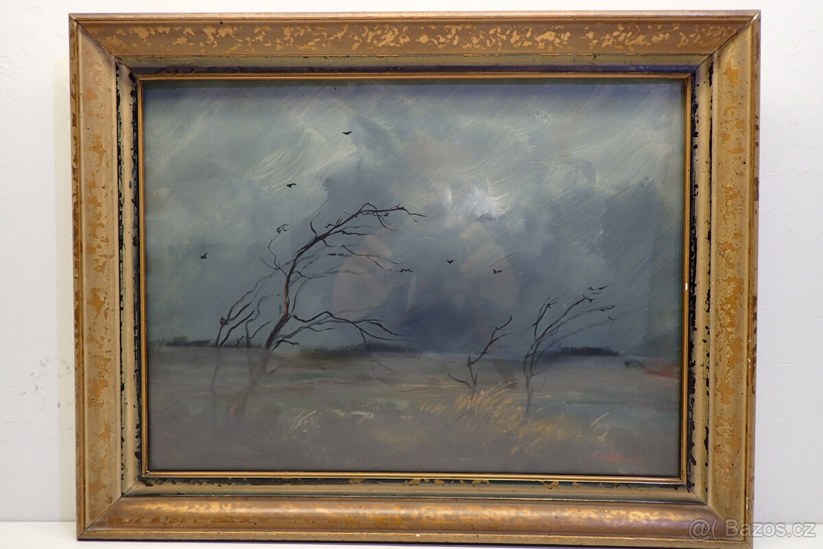 V.F.Hauk - Před Bouří - aukční obraz - 2