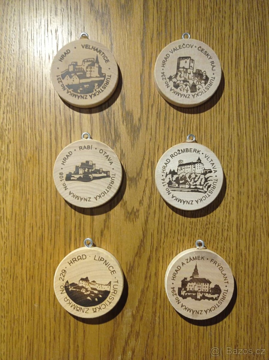 Turistické známky - 80 ks - 2