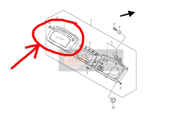 Kryt tachometru na SUZUKI - 2