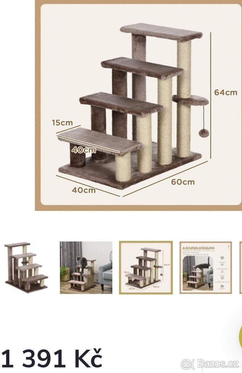 Škrabadlo pro kočky - schůdky - 2