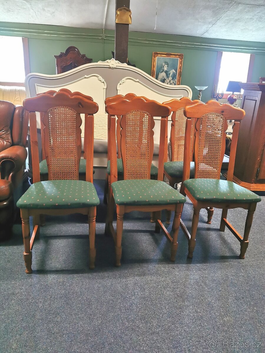 6 X židle z masivu. - 2
