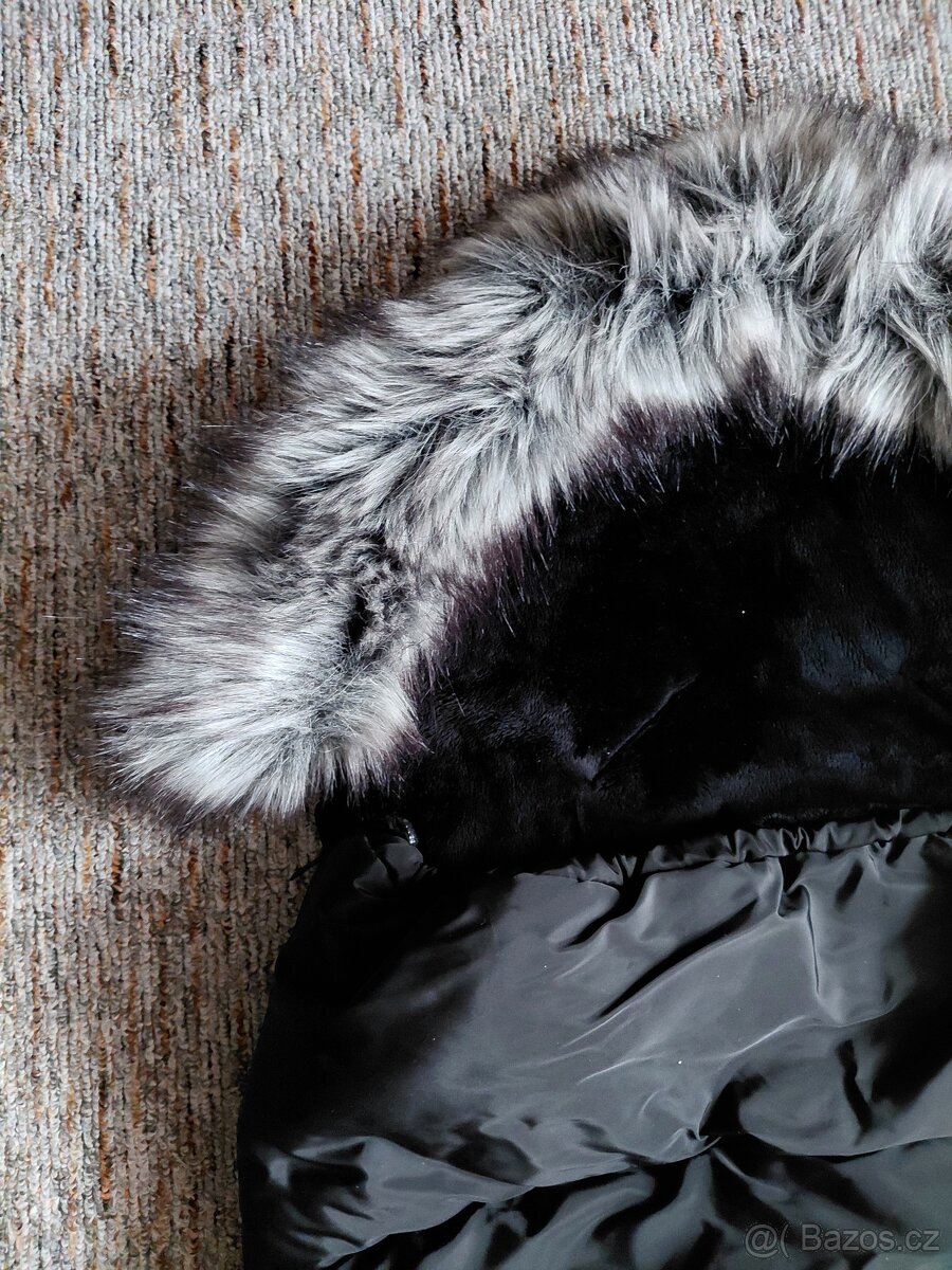 Černý fusak do kočárku včetně rukavic - 2