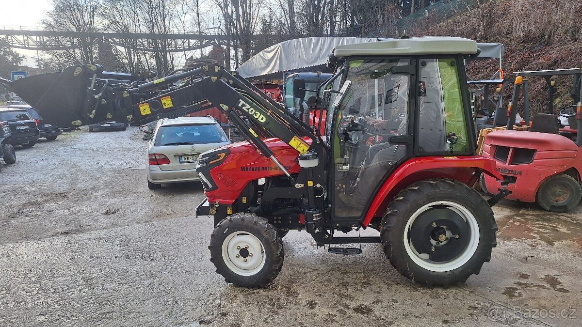 Predám Malotraktor 40hp 4x4 kabina + čelny nakladač - 2