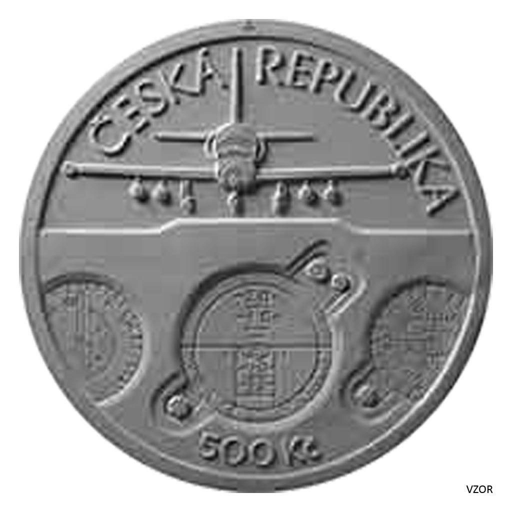 Stříbrná mince 500 Kč Letadlo ALBATROS PROOF / BK - 2