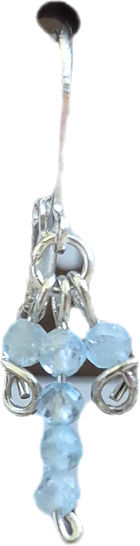 Stříbrný set s topazem – náramek a náušnice - 2