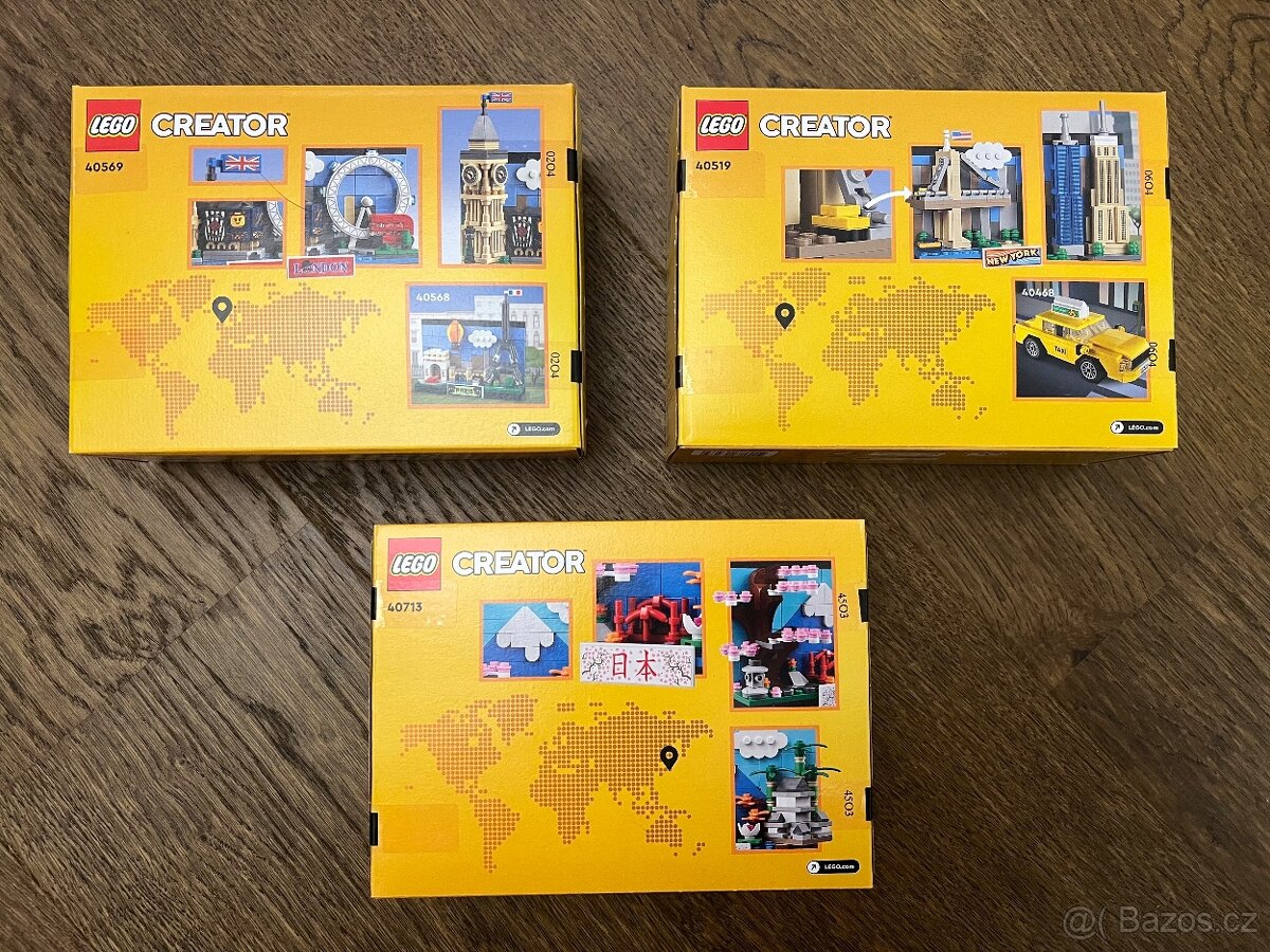 LEGO 40569 Londýn, LEGO 40519 New York,LEGO 40713 Japon - 2
