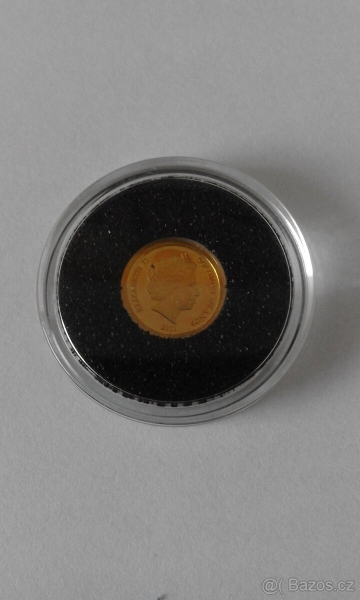 Zlatá mince Šalamounovy ostrovy -0,5 gr, 585Au - 2