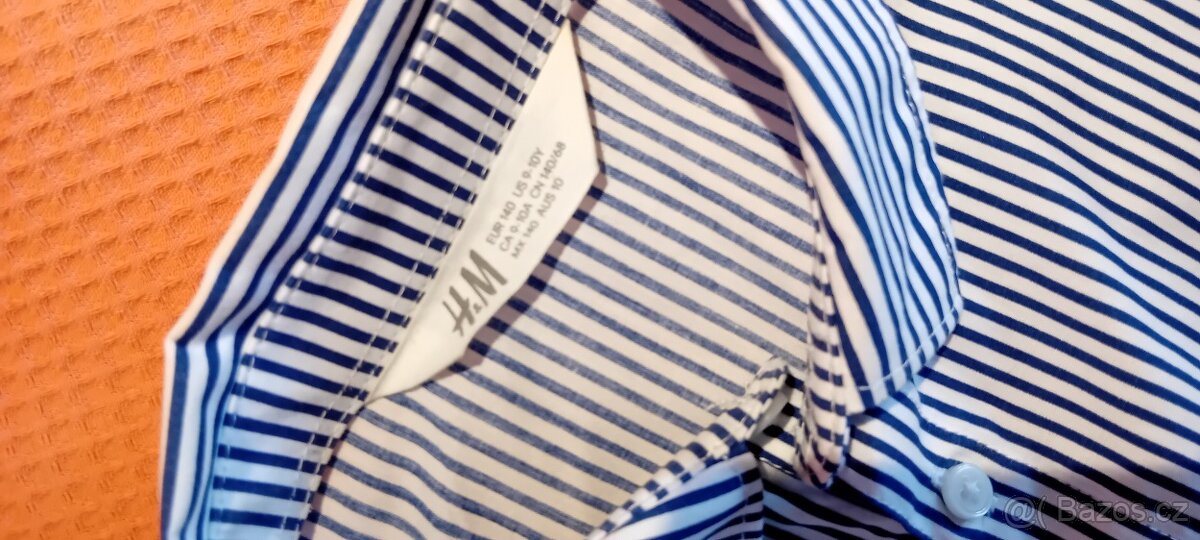 Zánovní proužkovaná chlapecká košile H&M vel.140 - 2