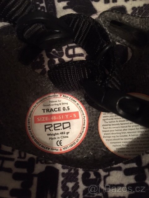 snowboard helma dětská RED vel.:48-51 - 2