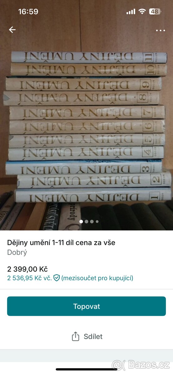 Dějiny umění 1-11díl cena celkem - 2