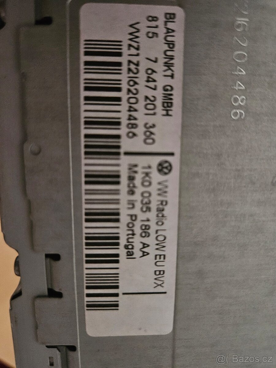 Autorádio nepoužité - 2