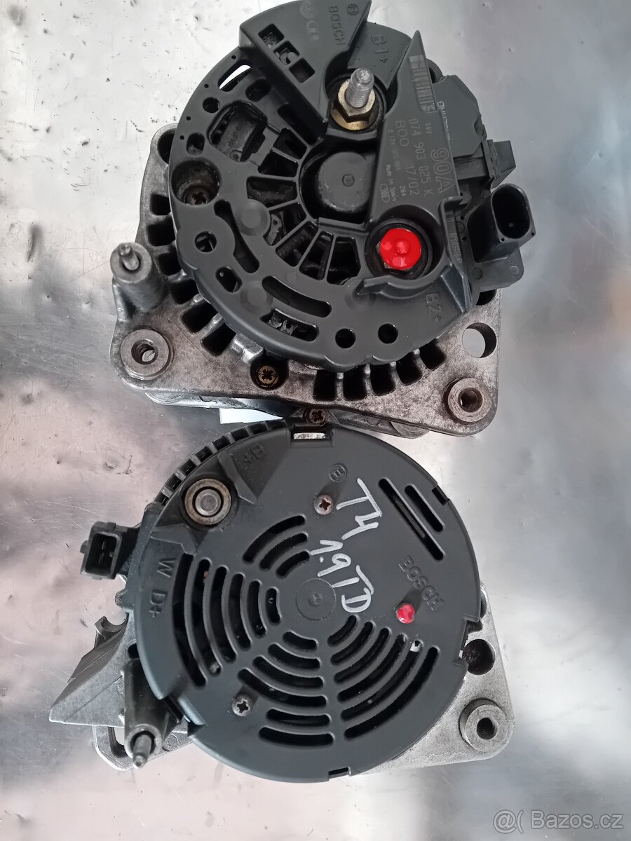 VW Transportér T4 1.9, 2.4, 2.5 D alternátory, startery - 2