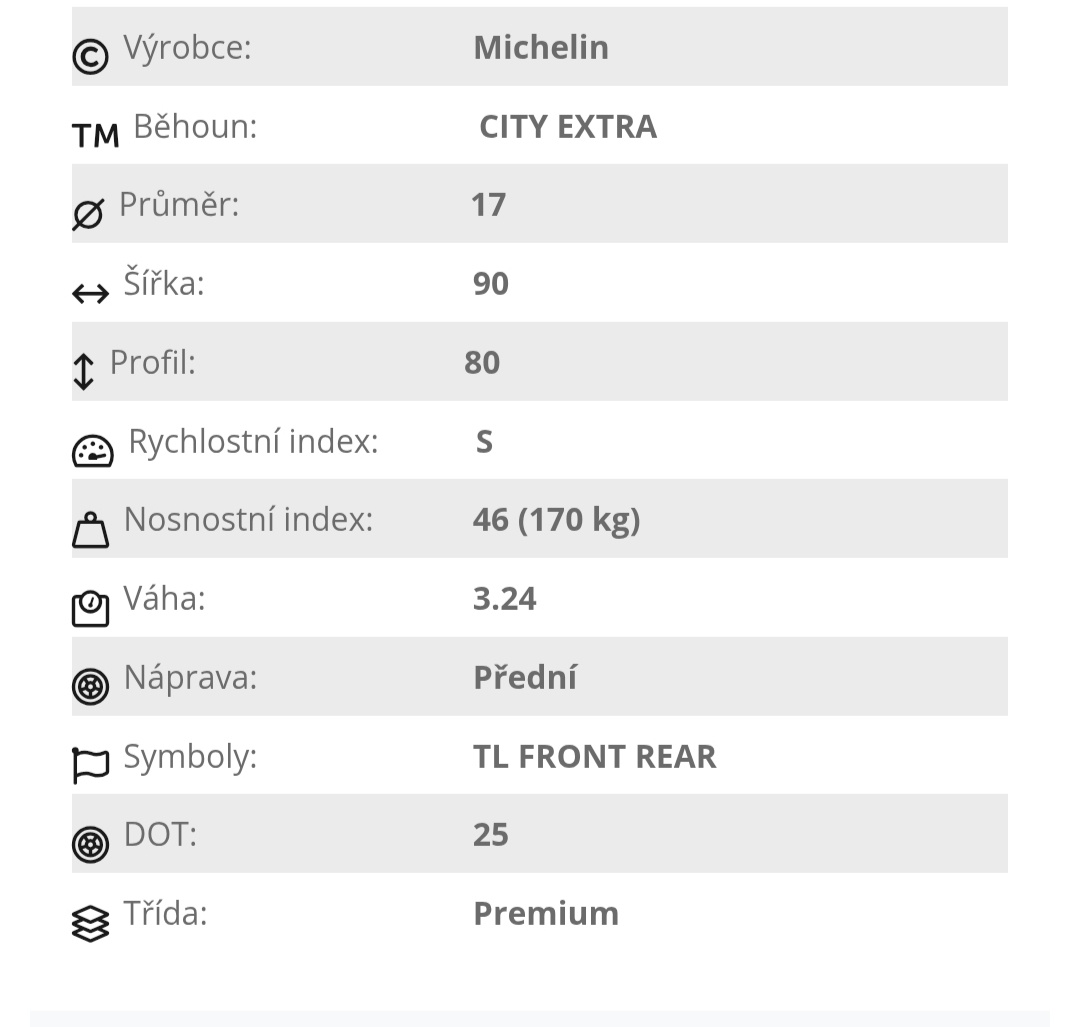 Pneumatika Michelin city 17' - 2